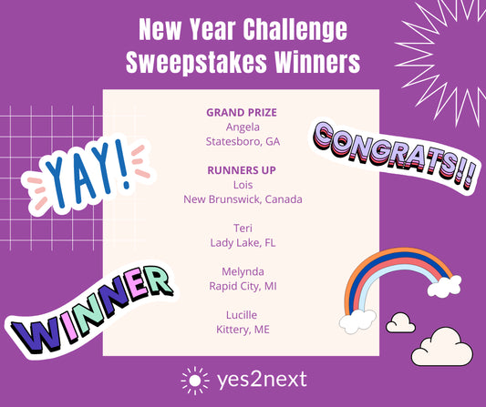 New Year Challenge Sweepstakes Winners