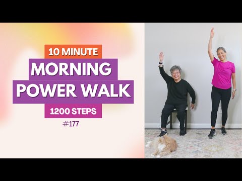 10 Minute Morning Power Walk for Seniors & Beginners