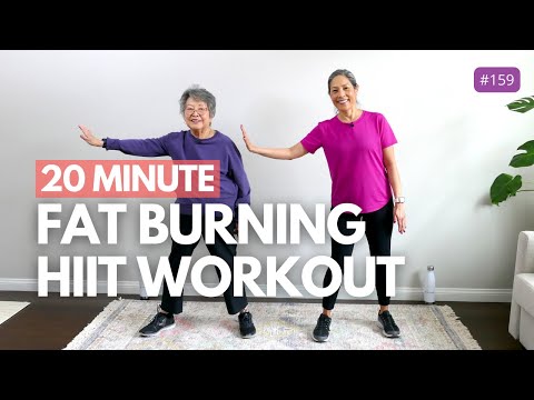 20 Minute Fat Burning HIIT Workout, Seniors & Beginners