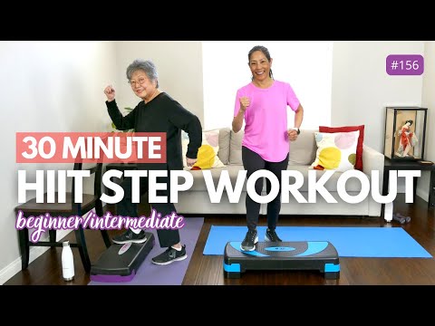 30 Minute HIIT Step Workout: Beginner/Intermediate