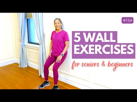 5 Wall Exercises, Seniors and Beginners