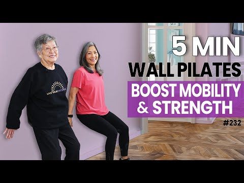 Gentle Standing Wall Pilates for Seniors