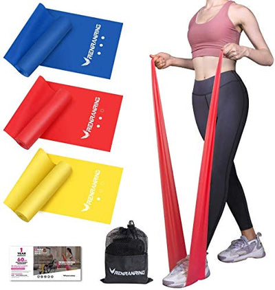 4.9ft/5.9ft/6.5ft Resistance Bands Set - Exercise Bands for Physical Therapy, Yoga, Pilates, Rehab and Home Workout