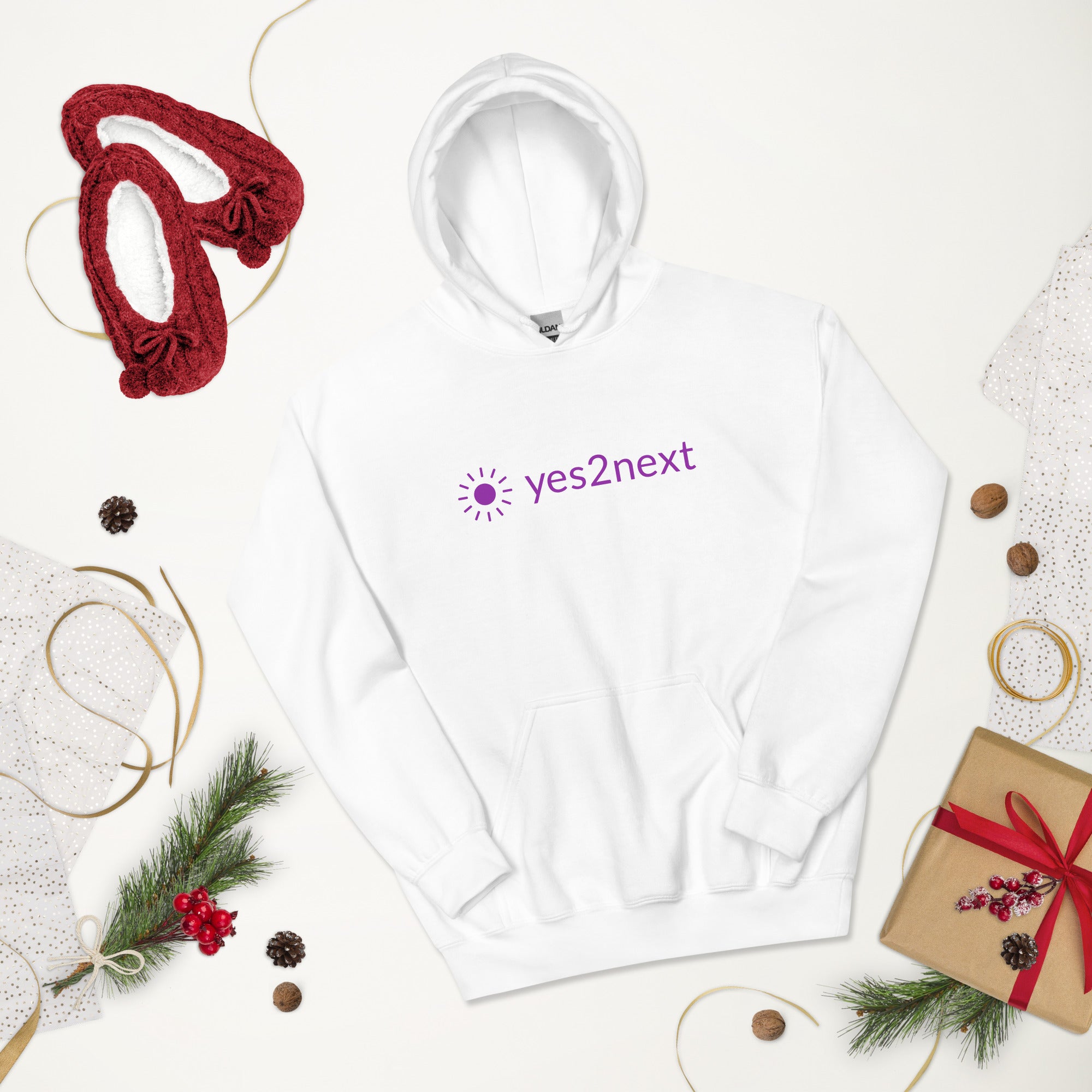 yes2next unisex hoodie - black/gray/white