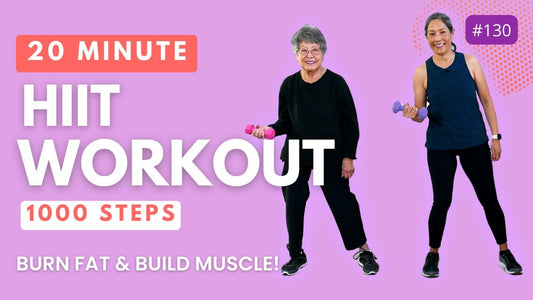 20 Minute Fat Burning Home Workout for Seniors | Low Impact HIIT for Beginners