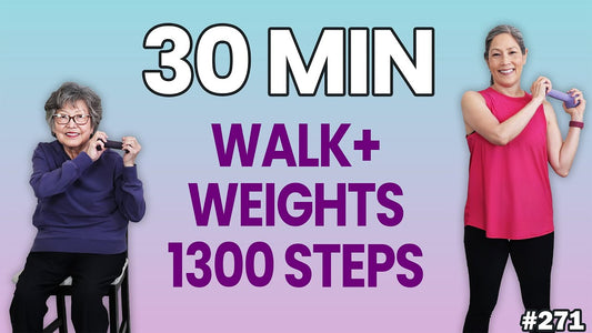 30-Min Walk + Weights | Fat-Burn & Low-Impact (1,300 Steps)
