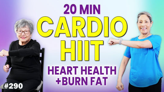 20-Min Low Impact HIIT for Seniors | Burn Fat, Strengthen Heart & Boost Energy (Seated + Standing)