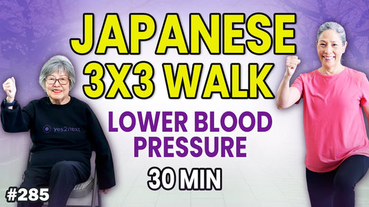 30 Min Japanese 3x3 Walking Exercise | Lower Blood Pressure & Boost Heart Health!