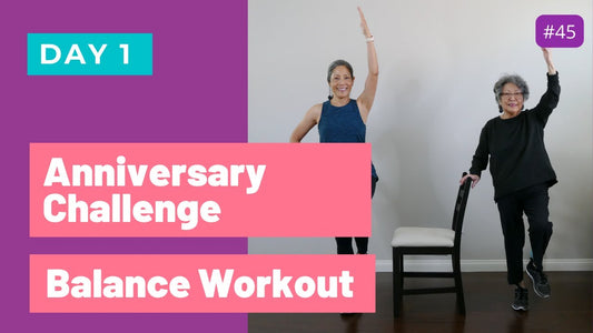 Anniversary Workout Challenge Day 1 Balance | Seniors, Beginners