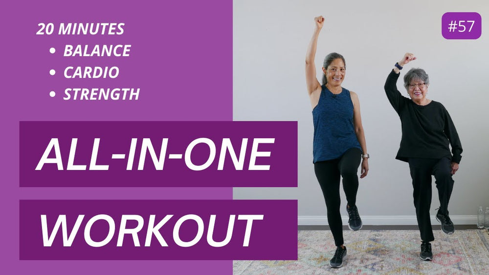 20 minute Balance, Cardio, Strength Workout | Seniors, Beginners