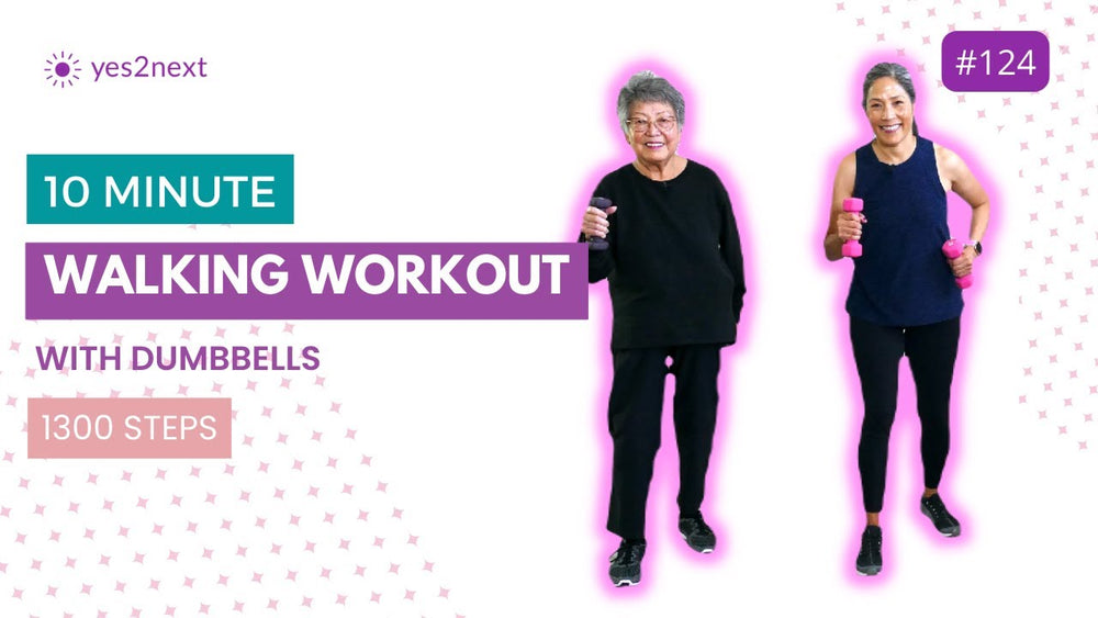 10 Minute Walking Workout with Dumbbells
